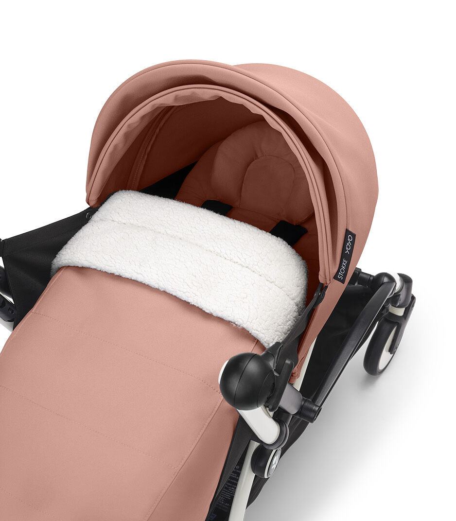 Stokke® YOYO3® 0+ Ginger. White Frame. Headrest detail. galery image 5